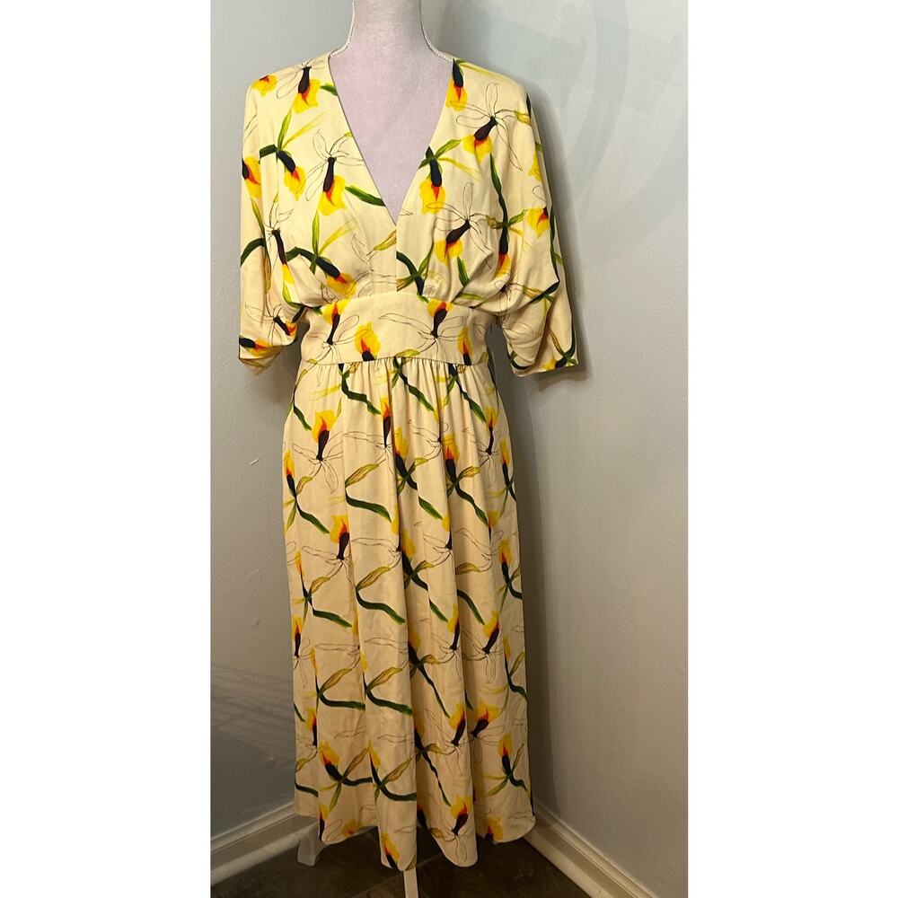 NWT Alexia Admor Beige Floral Maxi Dress Sz  10